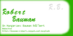 robert bauman business card